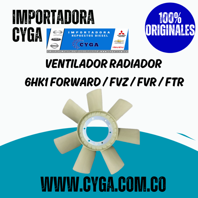 VENTILADOR RADIADOR 6HK1 FORWARD / FVZ / FVR / FTR