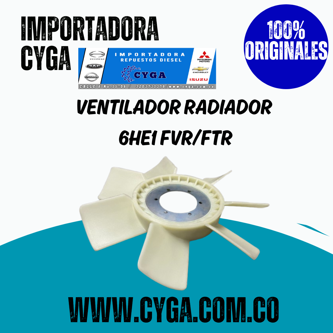 VENTILADOR RADIADOR 6HE1 FVR/FTR