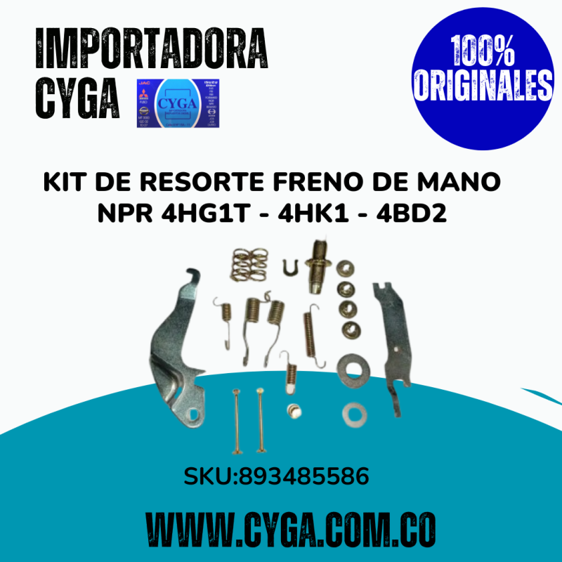 KIT DE RESORTES, FRENO DE MANO NPR 4HK1 4HG1 4BD2