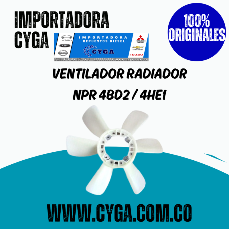 VENTILADOR RADIADOR NPR 4BD2 / 4HE1