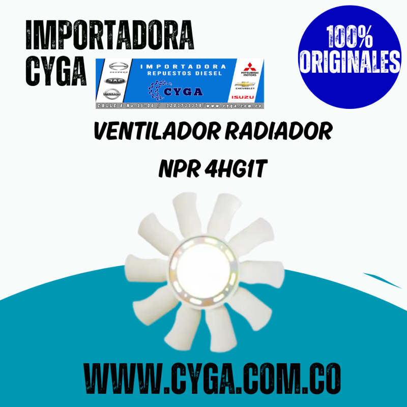 VENTILADOR RADIADOR NPR 4HG1T