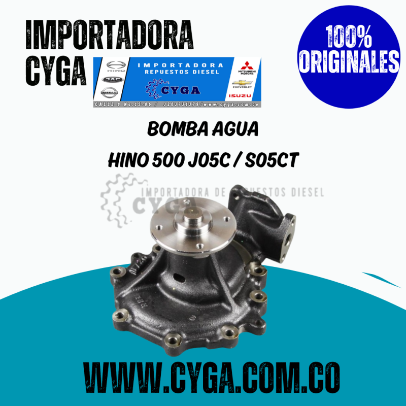 BOMBA AGUA HINO 500 J05C / S05CT